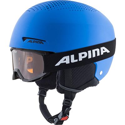 Превью Шлем горнолыжный Шлем горнолыжный ALPINA Zupo+Piney Set Blue Matt (A9239-80)